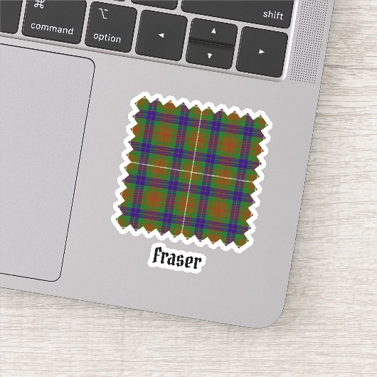 Clan Fraser Hunting Tartan Sticker (Detail)