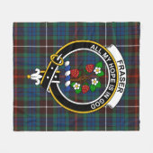 Clan Fraser Jagd Alter Tartan Kariert Fleecedecke (Vorderseite (Horizontal))