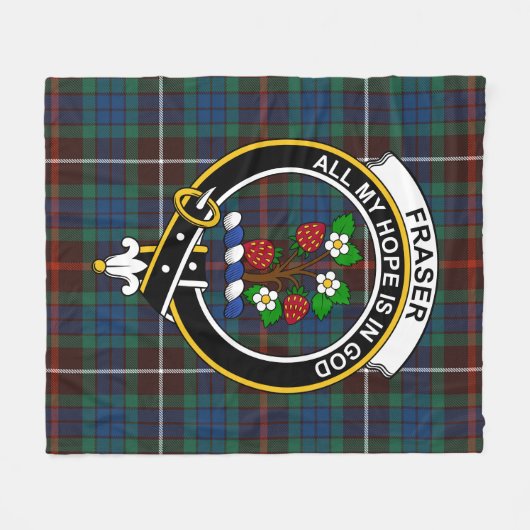 Clan Fraser Jagd Alter Tartan Kariert Fleecedecke (Vorderseite (Horizontal))