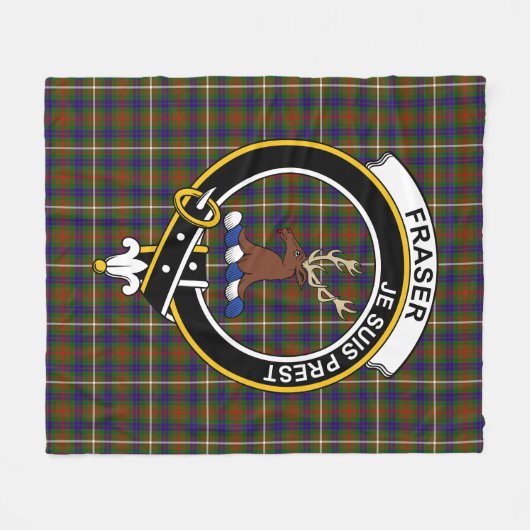 Clan Fraser Jagd auf Lovat Clan Abzeichen Clan Abz Fleecedecke (Vorderseite (Horizontal))