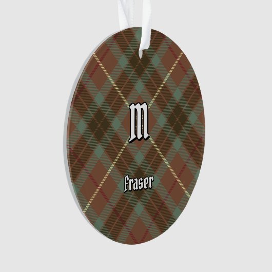 Clan Fraser Jagd gewitterter Tartan Ornament (Vorderseite)