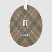 Clan Fraser Jagd gewitterter Tartan Ornament (Vorderseite)
