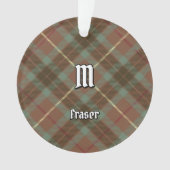 Clan Fraser Jagd gewitterter Tartan Ornament (Vorderseite)
