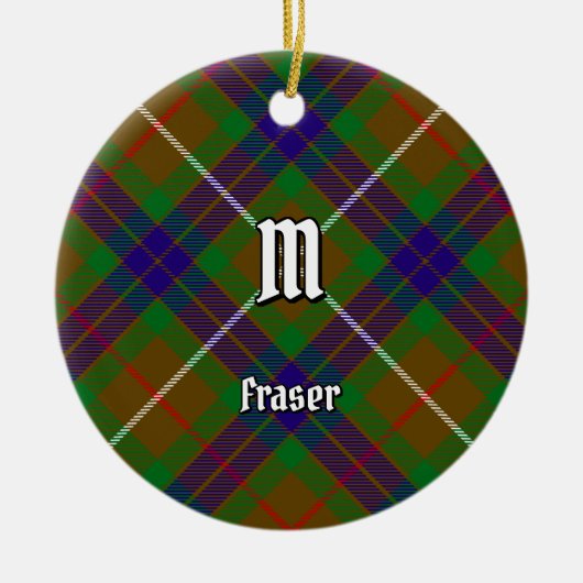 Clan Fraser Jagd Keramik Tartan Ornament (Vorne)