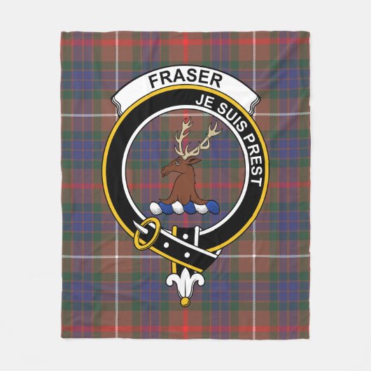 Clan Fraser Jagd Modern Lovat Clan Abzeichen Tar Fleecedecke (Vorderseite)