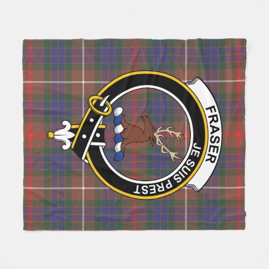 Clan Fraser Jagd Modern Lovat Clan Abzeichen Tar Fleecedecke (Vorderseite (Horizontal))