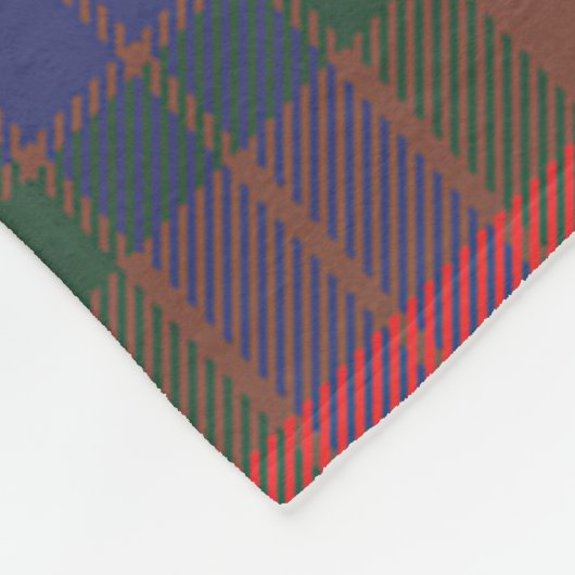 Clan Fraser Jagd Moderner Clan Abzeichen Tartan Ka Fleecedecke (Ecke)