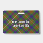Clan Fraser Jagd Tartan Abzeichen Ausweis (Rückseite)