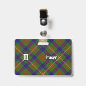 Clan Fraser Jagd Tartan Abzeichen Ausweis (Vorderseite mit Clip)