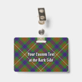 Clan Fraser Jagd Tartan Abzeichen Ausweis (Rückseite mit Clip)
