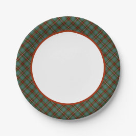 Clan Fraser Jagd Tartan Border Pappteller