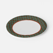 Clan Fraser Jagd Tartan Border Pappteller (Schrägansicht)