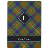Clan Fraser Jagd Tartan Clipboard Klemmbrett (Rückseite)
