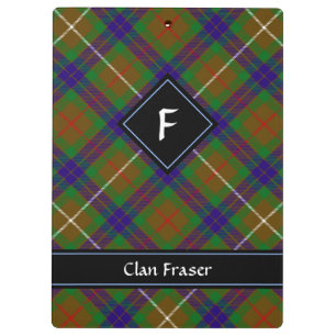 Clan Fraser Jagd Tartan Clipboard Klemmbrett