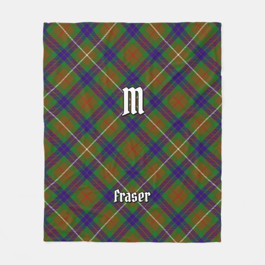 Clan Fraser Jagd Tartan Fleece Blanket (Vorderseite)