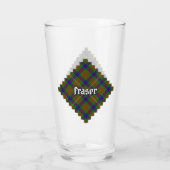 Clan Fraser Jagd Tartan Glass Glas (Rückseite)