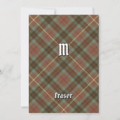 Clan Fraser Jagd Wetter Tartan Einladung (Vorderseite)