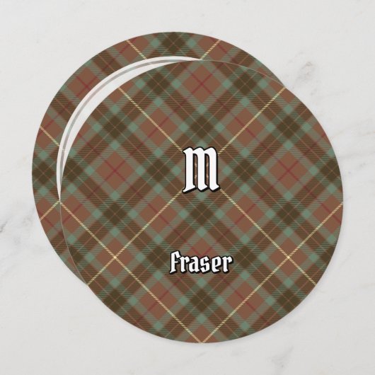 Clan Fraser Jagd Wetter Tartan Einladung (Vorne/Hinten)