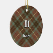 Clan Fraser Jagdwetter Tartan Keramik Ornament (Rechts)