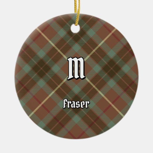 Clan Fraser Jagdwetter Tartan Keramik Ornament (Vorne)