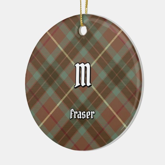 Clan Fraser Jagdwetter Tartan Keramik Ornament (Links)
