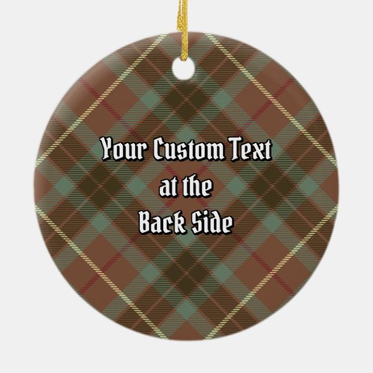 Clan Fraser Jagdwetter Tartan Keramik Ornament (Hinten)