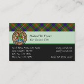 Clan Fraser Junting Tartan Business Card Visitenkarte (Vorderseite)