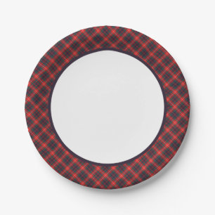Clan Fraser Lovat der modernen Tartan-Grenze Pappteller