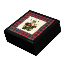 Clan Fraser Modern Tartan mit Vintager Erdbeere Erinnerungskiste