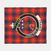 Clan Fraser Moderne von Lovat Tartan Kariert Fleecedecke (Vorderseite (Horizontal))