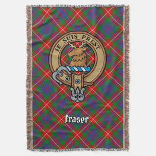 Clan Fraser of Lovat Wappen über Tartan Decke