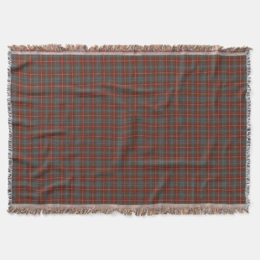 Clan Fraser Reproduction Tartan Blue and Red Karie Decke (Vorderseite)