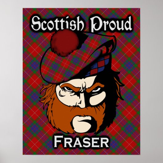 Clan Fraser Scottish Tartan Poster (Vorne)