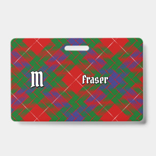 Clan Fraser Tartan Abzeichen Ausweis
