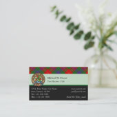 Clan Fraser Tartan Business Card Visitenkarte (Stehend Vorderseite)