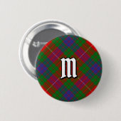 Clan Fraser Tartan Button (Vorne & Hinten)