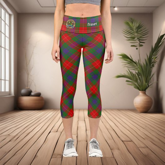 Clan Fraser Tartan Capri Leggings