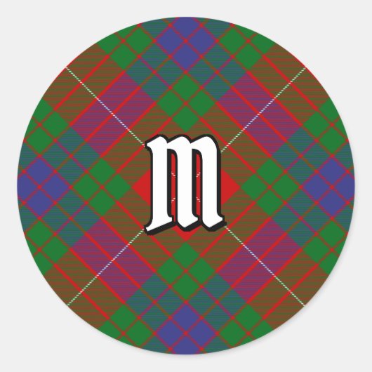 Clan Fraser Tartan Classic Round Sticker (Vorderseite)