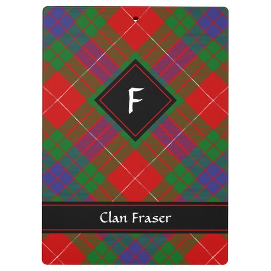 Clan Fraser Tartan Clipboard Klemmbrett (Rückseite)