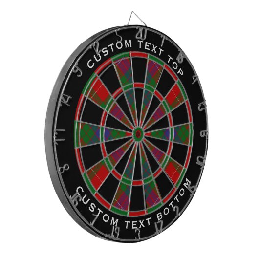 Clan Fraser Tartan Dart Board Dartscheibe (Vorderseite Links)