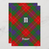 Clan Fraser Tartan Einladung