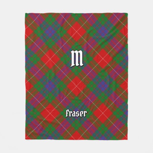 Clan Fraser Tartan Fleece Blanket (Vorderseite)