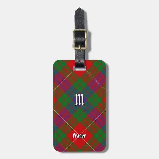 Clan Fraser Tartan Gepäck Tag Gepäckanhänger (Vorderseite vertikal)