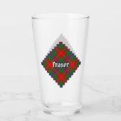 Clan Fraser Tartan Glass Glas (Rückseite)
