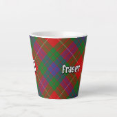 Clan Fraser Tartan Latte Tasse (Vorderseite)
