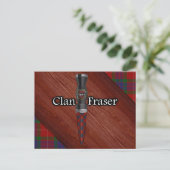 Clan Fraser Tartan Sgian Dubh Blade Postkarte (Stehend Vorderseite)