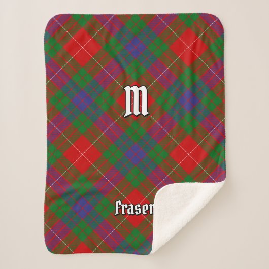 Clan Fraser Tartan Sherpa Blanket Sherpadecke (Vorderseite)