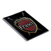 Clan Fraser Tartan Shield & Schwerter Notizblock (Rechte Seite)