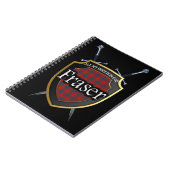 Clan Fraser Tartan Shield & Schwerter Notizblock (Linke Seite)