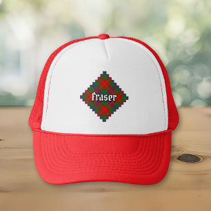 Clan Fraser Tartan Trucker Hat Truckerkappe